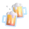 Klirren Bierkrüge Emoji 🍻 image - Microsoft 3D Fluent style