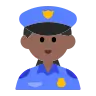 Woman Police Officer: Medium-Dark Skin Tone Emoji 👮🏾‍♀️ image - Tossface style