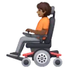 Person In Motorized Wheelchair: Medium-Dark Skin Tone Emoji 🧑🏾‍🦼 image - Samsung style