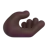Palm Up Hand: Dark Skin Tone