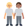 People Holding Hands: Medium-Light Skin Tone, Medium Skin Tone Emoji 🧑🏼‍🤝‍🧑🏽 image - Tossface style