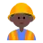 Man Construction Worker: Dark Skin Tone