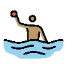 Person Playing Water Polo: Medium Skin Tone Emoji 🤽🏽 image - OpenMoji style