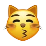 Emoji Baciare la faccia di gatto con gli occhi chiusi 😽 image - Telegram style