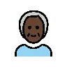 Older Person: Dark Skin Tone Emoji 🧓🏿 image - OpenMoji style