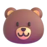 Emoji Orso faccia 🐻 image - Microsoft 3D Fluent style