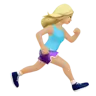 Woman Running Facing Right: Medium-Light Skin Tone Emoji 🏃🏼‍♀️‍➡️ image - Apple style