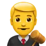 Man Judge Emoji 👨‍⚖️ image - Apple style