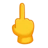 มือที่พลิกกลับด้วยการขยายนิ้วกลาง Emoji 🖕 image - Telegram style