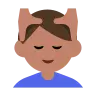 Man Getting Massage: Medium Skin Tone Emoji 💆🏽‍♂️ image - Tossface style