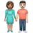 Woman And Man Holding Hands: Medium Skin Tone, Light Skin Tone