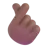 Hand With Index Finger And Thumb Crossed: Medium-Dark Skin Tone