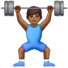 Man Lifting Weights: Medium-Dark Skin Tone Emoji 🏋🏾‍♂️ image - Samsung style
