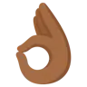 Ok Hand: Medium-Dark Skin Tone Emoji 👌🏾 image - Google Noto Color style
