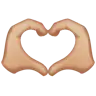 Heart Hands: Medium-Light Skin Tone Emoji 🫶🏼 image - WhatsApp style