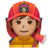 Firefighter: Medium Skin Tone Emoji 🧑🏽‍🚒 image - Samsung style