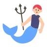 Merperson: Light Skin Tone Emoji 🧜🏻 image - Tossface style