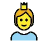 Emoji Persona Con Corona 🫅 image - OpenMoji style