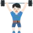 Man Lifting Weights: Light Skin Tone