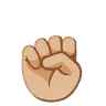 Victory Hand: Medium-Light Skin Tone Emoji ✌🏼 image - Google Noto Color Animated style
