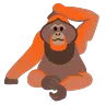 ลิงอุรังอุตัง Emoji 🦧 image - Google Noto Color Animated style