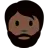 Person: Dark Skin Tone, Beard