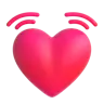 Beating Heart Emoji 💓 image - Microsoft 3D Fluent style