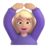 Woman Gesturing Ok: Medium-Light Skin Tone Emoji 🙆🏼‍♀️ image - Microsoft 3D Fluent style
