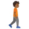 Person Walking Facing Right: Medium-Dark Skin Tone Emoji 🚶🏾‍➡️ image - Google Noto Color style
