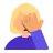 Woman Facepalming: Medium-Light Skin Tone