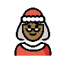 Mrs. Claus: Medium-Dark Skin Tone Emoji 🤶🏾 image - OpenMoji style