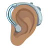 Ear With Hearing Aid: Medium Skin Tone Emoji 🦻🏽 image - Google Noto Color style