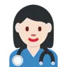 Woman Health Worker: Light Skin Tone Emoji 👩🏻‍⚕️ image - Twitter / X (Twemoji) style