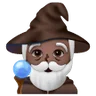 Man Mage: Dark Skin Tone Emoji 🧙🏿‍♂️ image - Samsung style