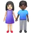 Woman And Man Holding Hands: Light Skin Tone, Dark Skin Tone