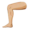 Leg: Medium-Light Skin Tone Emoji 🦵🏼 image - Google Noto Color Animated style