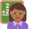 Woman Teacher: Medium-Dark Skin Tone Emoji 👩🏾‍🏫 image - Twitter / X (Twemoji) style