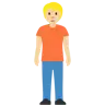 Person Standing: Medium-Light Skin Tone Emoji 🧍🏼 image - Twitter / X (Twemoji) style