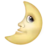 First Quarter Moon with Face Emoji 🌛 image - WhatsApp style