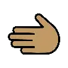 Leftwards Hand: Medium Skin Tone Emoji 🫲🏽 image - OpenMoji style