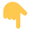 Emoji Indice del rovescio in bianco 👇 image - Tossface style
