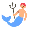 Merman: Medium-Light Skin Tone Emoji 🧜🏼‍♂️ image - Tossface style