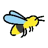 Honeybee Emoji 🐝 image - OpenMoji style