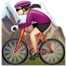 Woman Mountain Biking: Light Skin Tone Emoji 🚵🏻‍♀️ image - WhatsApp style