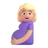 Pregnant Woman: Medium-Light Skin Tone Emoji 🤰🏼 image - Microsoft 3D Fluent style