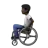 Person In Manual Wheelchair: Dark Skin Tone