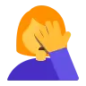 Woman Facepalming Emoji 🤦‍♀️ image - Tossface style