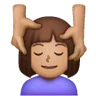 Woman Getting Massage: Medium Skin Tone Emoji 💆🏽‍♀️ image - Samsung style
