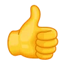 Thumbs Up Sign Emoji 👍 image - Telegram style