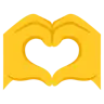 มือรูปหัวใจ Emoji 🫶 image - Google Noto Color style